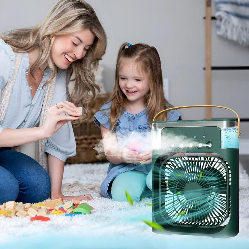 Mini Air Cooler Fan with Ice Box & Water Tank